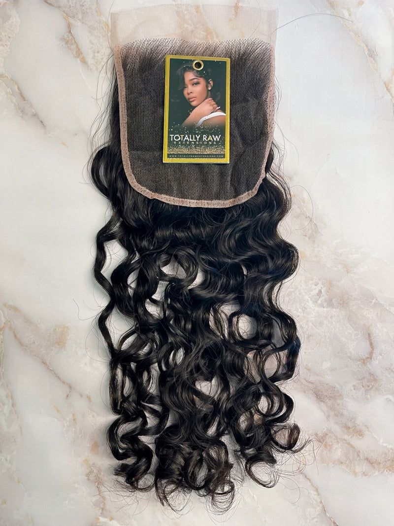 Raw Cambodian HD Curly Wave 5x5 Closure